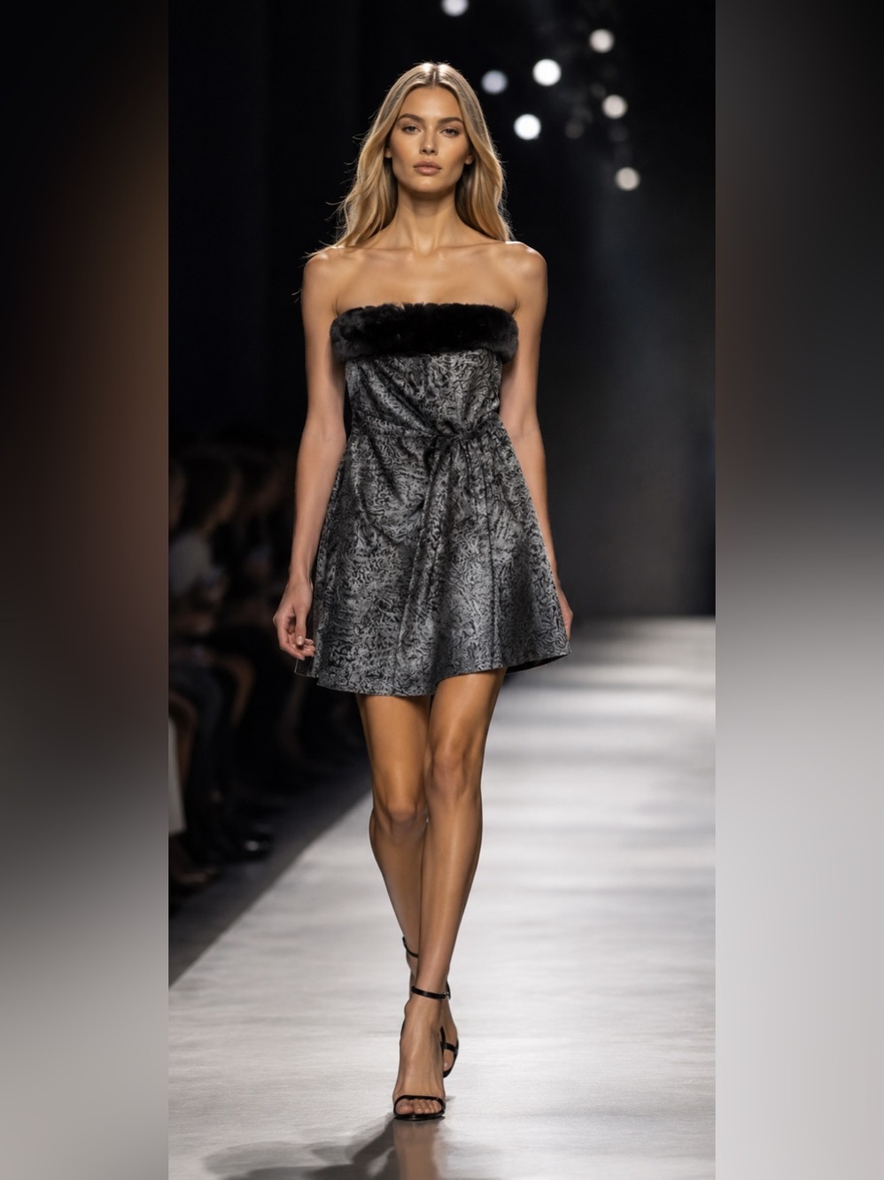 Carolina Herrera Chinchilla Trim Strapless Cocktail Dress – NWOT PTP 17”